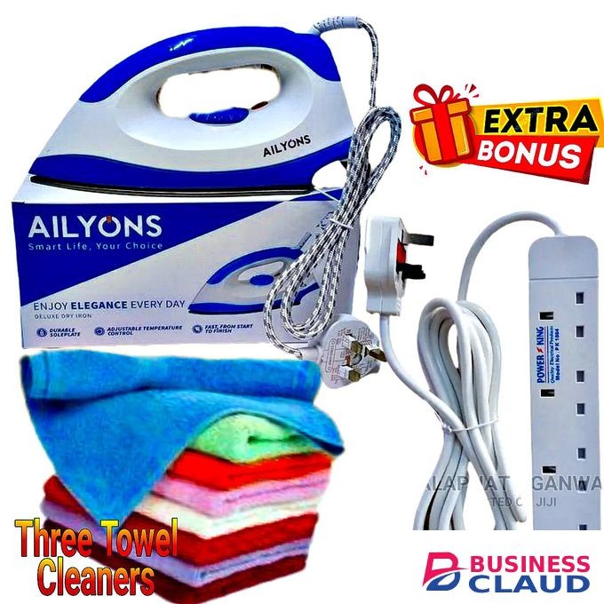 AILYONS Dry Iron Box, Power king extension Cable & Towel Cleaners