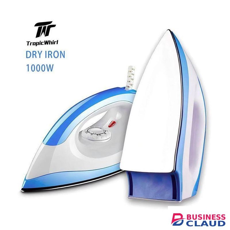 Dry Iron, 1000W, White & Blue