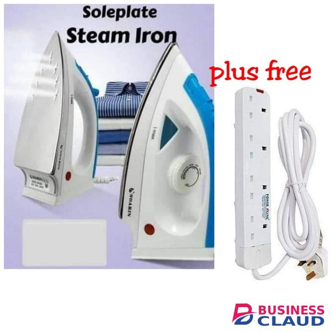 Scarlet Electric Non Stick Sole Premium Quality Dry Iron Box 1000W Plus Free Extension