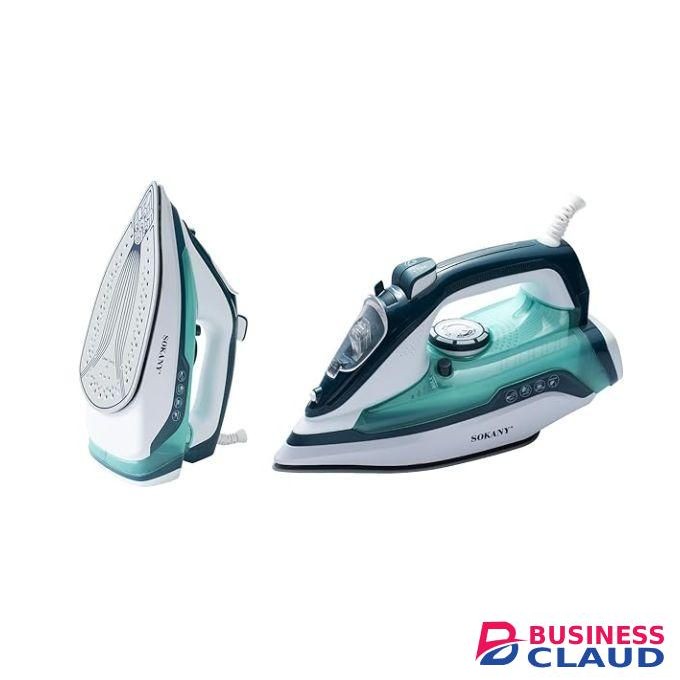 Sokany Heavy Duty Steam Iron With Dry And Steam Functions Steam, Non-stick Ceramic Sole Plate-2200Watts