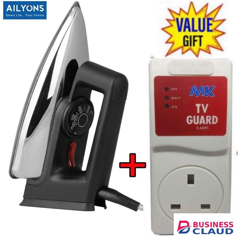 AILYONS Energy Efficient Dry Iron Box +Electric TV Guard