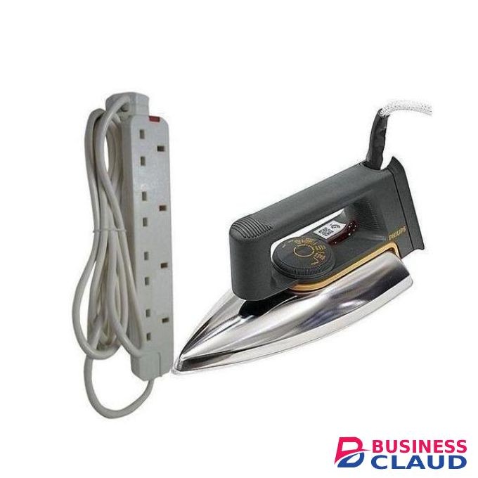 Philips Original Dry Iron Box + A FREE Heavy Duty 4-Way Socket Extension