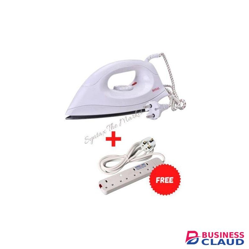 Royal Ry Electric Non Stick Sole Premium Quality Dry Iron Box Plus Free Extension
