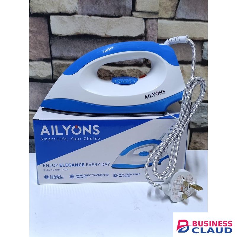 AILYONS Electric Dry Iron Box – Non-Stick Soleplate, Lightweight & Durable Design, Adjustable Temperature Control – Easy Gliding For Quick, Crisp Ironing – Ideal For Home & Travel Use