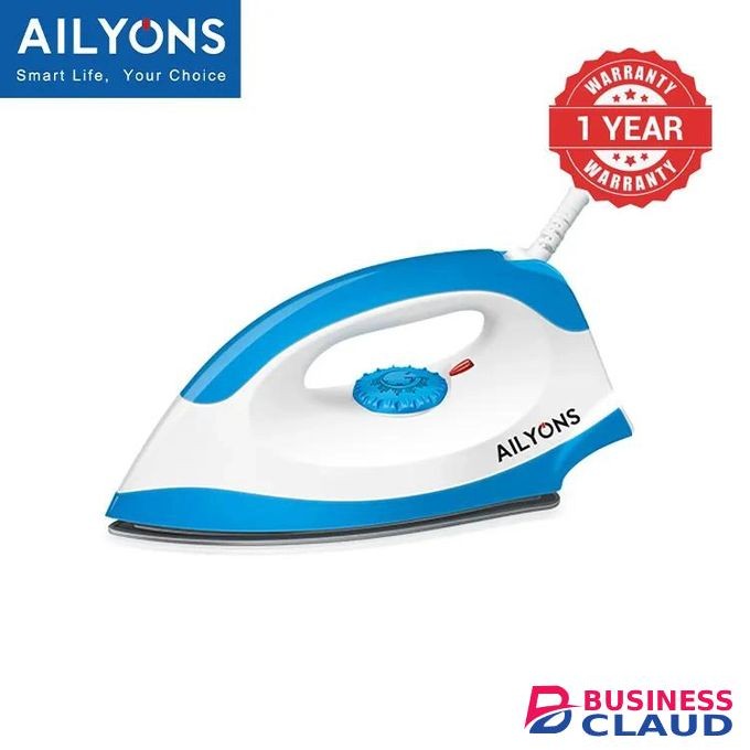 AILYONS Dry Iron Box - HD198A - White & Blue Steamers Irons