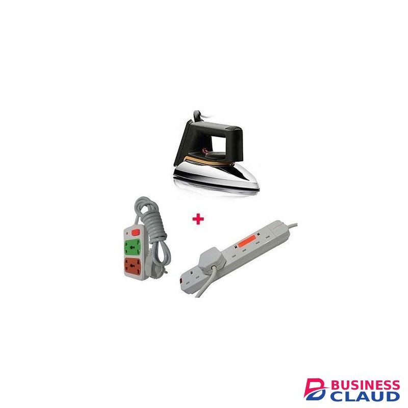 Soarin Electric Iron Dry Box+FREE 4-way Socket Extension Cables