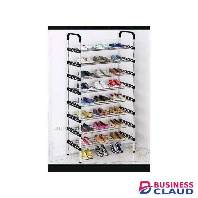 Portable shoe Rack holding 21 pairs - black