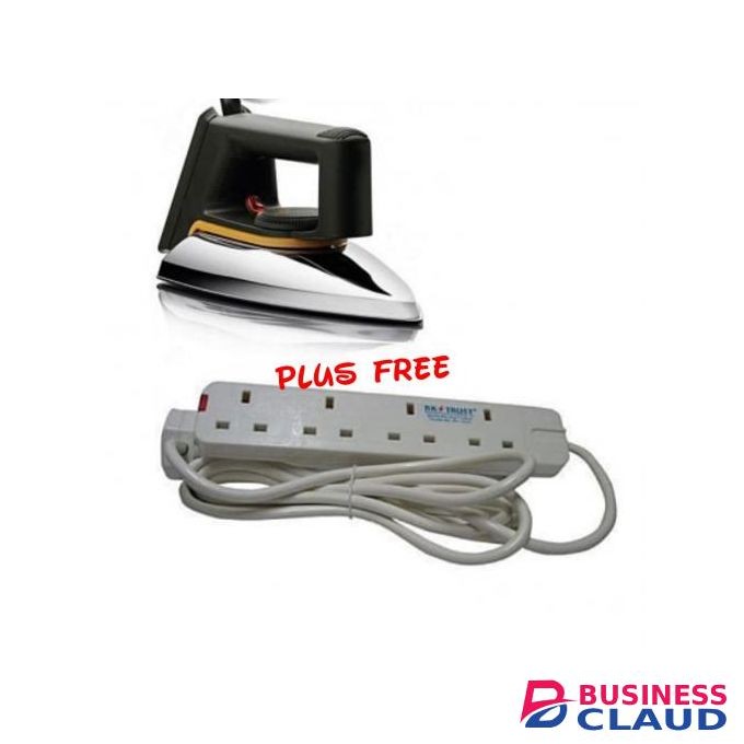 AILYONS Lyns Electric Non Stick Sole Premium Quality Dry Iron Box 1000W Plus Extension
