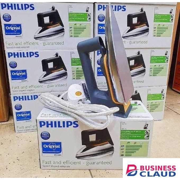 Philips 66 IRON BOX ORIGINAL Non-Stick Sole Plate Efficient Iron Box Plus Free 4 Extension Cable
