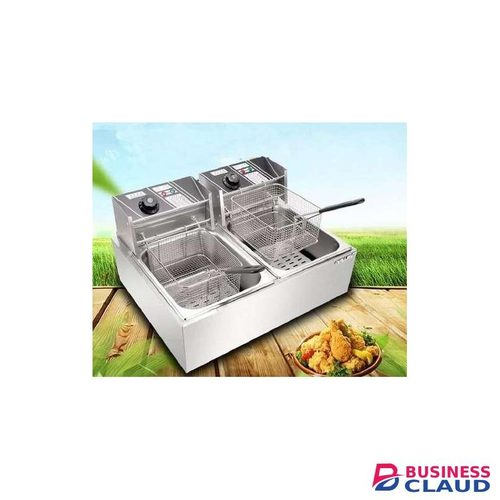 Redberry DOUBLE COMMERCIAL DEEP FRYER 6+6 LITRES TANKS PLUS COMMERCIAL CHIPS CUTTER PLUS FREE TV GUARD FRIDGE GUARD 4 WAY SOCKET