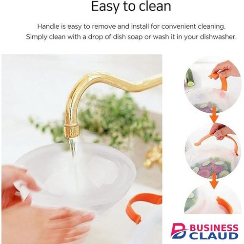 Microwave Plate Cover With Easy-grip Lid, Handle, Adjustable Steam Vent Holes, Splatter Guard Protection While Microwaving, Dishwasher Safe - 2 Pack
