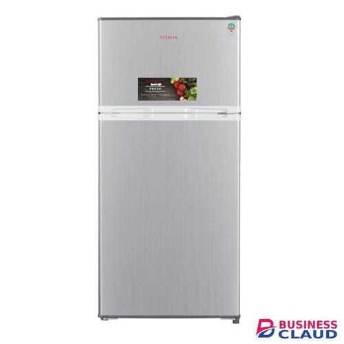 Vitron VDR128DS, 125 Liters Double Door Fridge - Silver Hairline (1 YR WRTY)