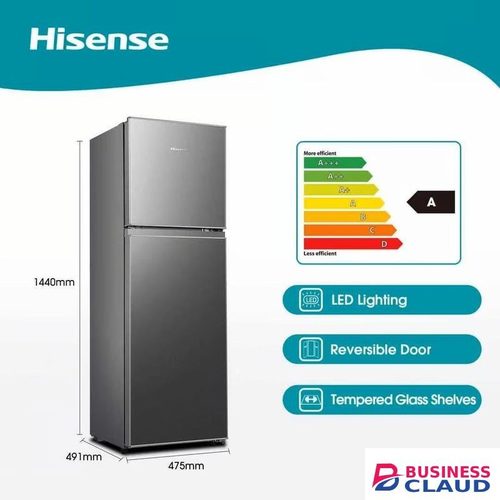 Hisense Fridge 154 Liters Double Door - Silver (2YRs WRTY)