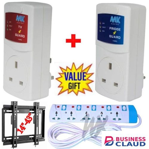 MK QUALITY TV GUARD FOR DIGITAL SMART TV +FRIDGE GUARD +FREE 5 WAY EXTENSION+ TV Wall Mount Bracket