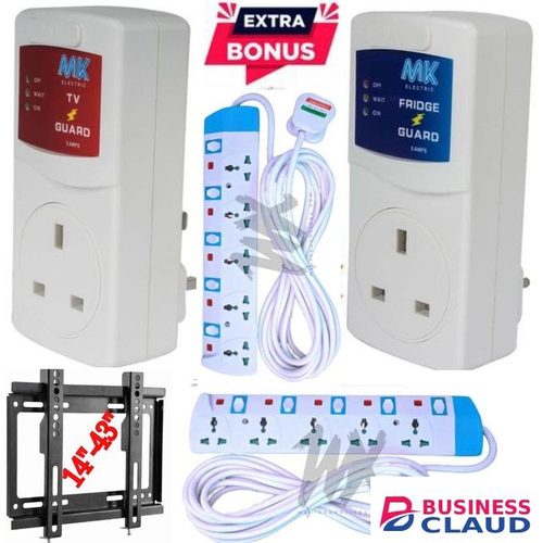MK QUALITY TV GUARD FOR DIGITAL SMART TV +FRIDGE GUARD +FREE 2*5 WAY EXTENSION+ TV Wall Mount Bracket