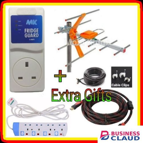 MK MKFridge Guard+Digital TV Aerial Antenna +Free 4 Way Power Extension,Hdmi Cable