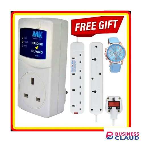 MK Special Offer: HIGH QUALITY Fridge Guard + Free Power Strip 4 WAY POWER EXTENSION CABLE SOCKET + LADIES LAXURIOUS WRIST WATCH