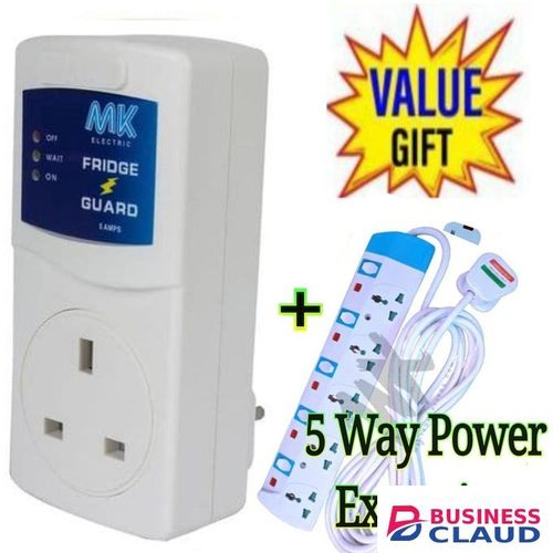 MK Fridge Guard Voltage Surge Protector+5 Way Power Extension