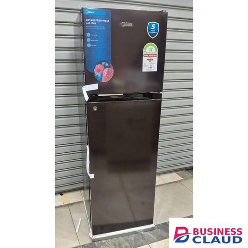 Midea 173L Double Door Direct Cool Top Mount Freezer Fridge - Jazz Black Finish