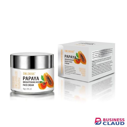 DR.DESS Papaya Brightening Moist Face Cream Hydrates Brightens Fades Dark Spots Smooth Radiant Even-Toned Skin Daily Glow Moisturizer