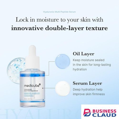 Medicube Hyaluronic Multi Peptide Serum with 13 Peptides + PDRN. Deeply Hydrates, Improves elasticity, Strengthens the skin barrier, Soothes, Smooths, Glows, Even the Tone, Firms, Remove Dark Spots, blemishes, Post-inflammatory acne marks & blurs imperfec