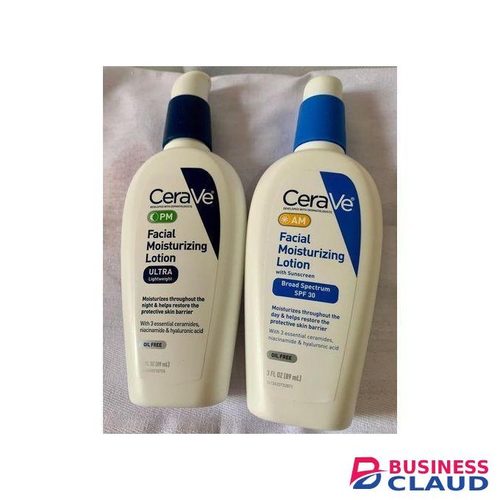 CeraV AM & PM Facial Moisturizing Lotion Set – Oil-Free Day & Night Hydration with Ceramides
