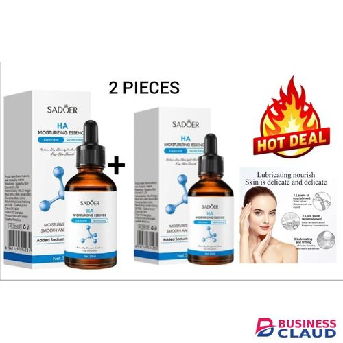 SADOER 2 Pieces Hyaluronic Acid Serum, Moisturizing Essence, Anti-Aging Serum for Fine Lines and Anti Wrinkles