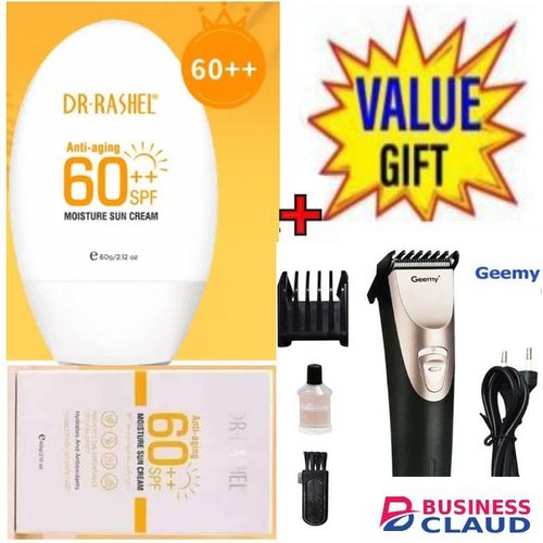 Dr. Rashel ANTI-AGING & MOISTURE SUN CREAM SPF 60++ + FREE SHAVING MACHINE