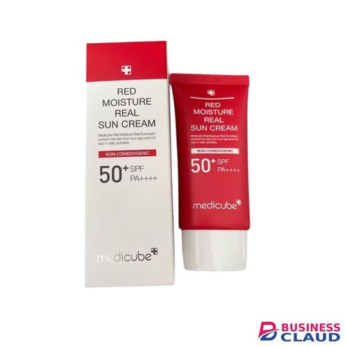 Medicube Red Moisture Real Sun Cream SPF 50+. Protects The Skin From Sunlight, Blocks UV Rays, Moisturizing, Prevent Skin Aging, Pigmentation, Freckles, Blemishes & Provides Tight UV Protection