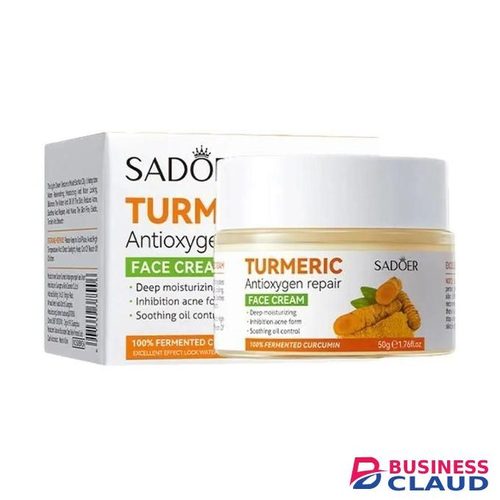 SADOER Turmeric Face Cream, Anti Oxidation, Deep Moisturizing, Soothing Oil Control Cream
