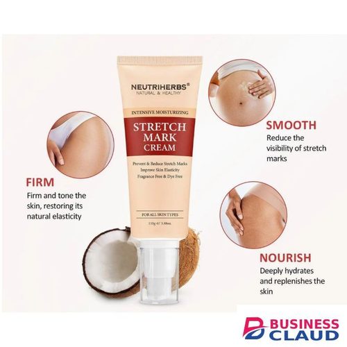 Neutriherbs Stretch Mark Cream, Pregnancy and Weight Fluctuations Skin Care, Belly Cream With Shea Butter and Coconut Oil