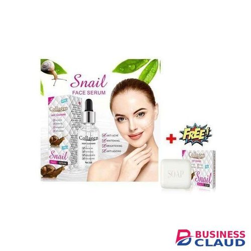 Collagen Deep Cleansing Snail Face Serum AND Soap.PLUS FREE GIFTS