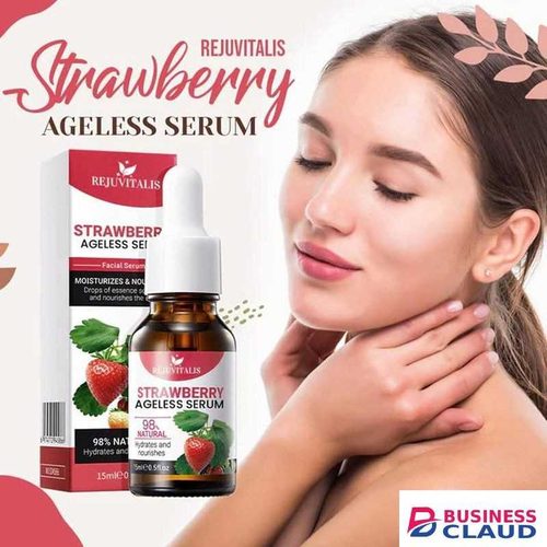 SADOER 3 Pieces Strawberry Ageless Serum, Advanced Collagen Boost Anti Aging Serum, Deep Anti Wrinkle Anti Aging Skin Care Serum