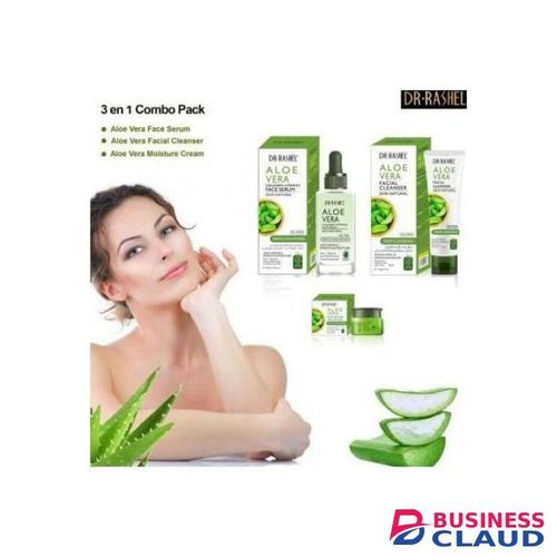 Dr. Rashel 3 IN1 Aloe Vera Set :Facial Cleanser, Face Serum & Cream-