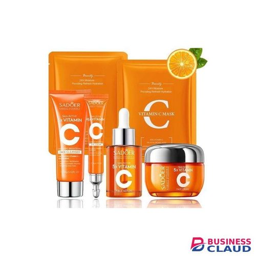 SADOER 5in1 5x Facial Serum,Face Cream,Eye Cream, Facial Cleanser And Facial Mask