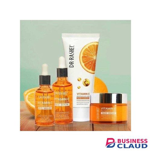 DR RASHEL 4 IN 1 Vitamin C Face Cleanser +Serum + Cream +Eye Serum
