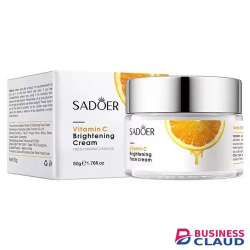 SADOER 4 in 1, Vitamin C Cream + Vitamin C Serum + Face Brightening Cleanser + Vitamin C Lip Brightening Lip balm