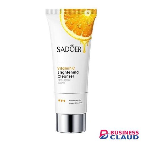 SADOER 4 in 1, Vitamin C Cleanser+ Vitamin C Cream + Face Brightening Serum+ Vitamin C Lip Brightening Lip balm