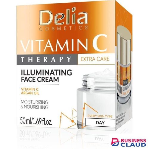 Delia Cosmetics Vitamin C Therapy illuminating face cream - All skin types Moisturizing - Nourishing - Vitamin C - Argan oil - 50 ml