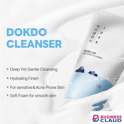 Round Lab Dokdo Cleanser|Reliable Cleanser Gentle Cleansing remove impurities without irritating skin. Moisturizing Formula: Contains hyaluronic acid to keep skin hydrated. For All Skin Types Lightweight Cream