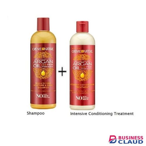 Creme Of Nature Argan Oil Sulfate Free Moisture & Shine Shampoo + Intensive Conditioning Treatment