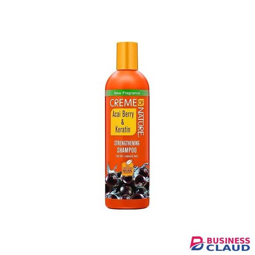 Creme Of Nature Strengthening Shampoo, Acai Berry & Keratin Formula for Dry Damaged Hair