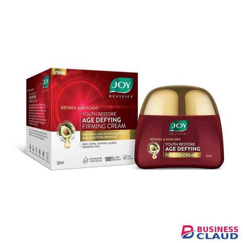 JOY REVIVIFY AGE DEFYING Youth Restore Firming Cream with Retinol & Avocado Oil. Firms & Tightens, Prevent Aging, Removes Wrinkles, Fine lines, Moisturizes, Improves skin elasticity, Make skin Young & Evens