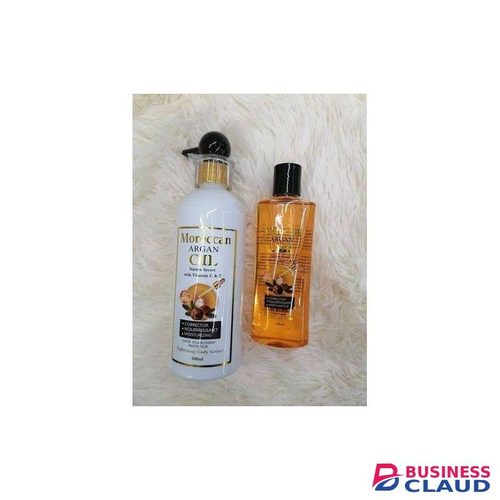 Moroccan Argan Oil Morrocan Lightening Complexion Body Lotion & Body Oil