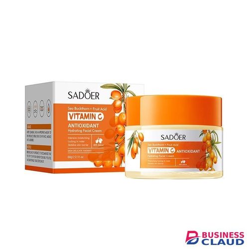 SADOER Vitamin C Hydrating Face Cream, Anti Oxidant Buckthorn Vitamin C Cream, Moisturising, Radiant Skin
