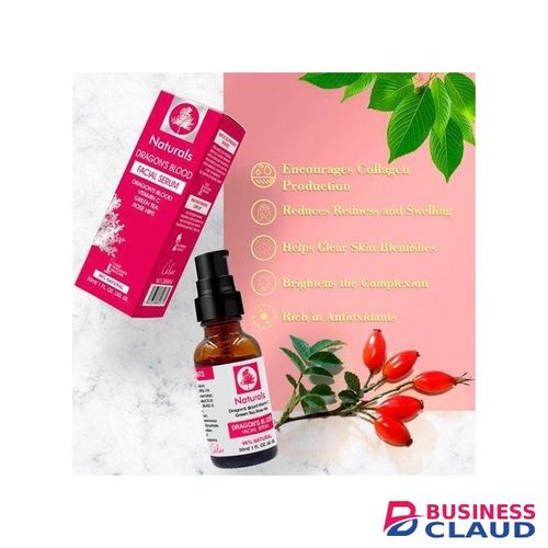 Natural Dragon's Blood, Vitamin C, Green Tea & Rose Hips Facial Serum. Anti-Aging, Firming, Moisturizes, Smoothens, Brightens, Gives a Youthful Glow, Removes Wrinkles, Acne Scars & Dark Spots