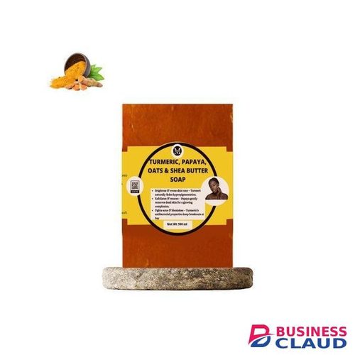 Mekis Turmeric, Papaya, Oats & Shea Butter Soap â€“ Glow & Nourish Naturally,100g - 1 Piece in 1-hand-and-body-beauty-cream