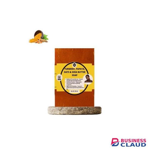 Mekis Turmeric, Papaya, Oats & Shea Butter Soap â€“ Glow & Nourish Naturally,100g - 1 Piece