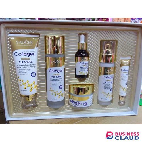 SADOER collagen 6 piece set, collagen face care kit, anti-aging skincare set for women, collagen cream, collagen brightening face set, best collagen skincare Kenya, collagen moisturizing serum, wrinkle repair cream set, radiant skin set