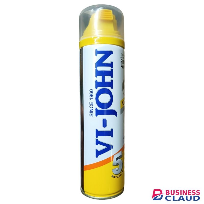 VI-JOHN LEMON SHAVING FOAM With Vitamin E SMOOTH SHAVE SMOOTHENING SOFTENING MOISTURIZING jm